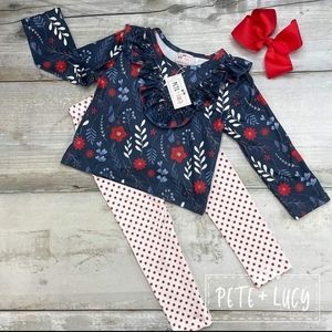 2 Piece Winter Floral Set